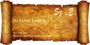 Szitka Endre névjegykártya